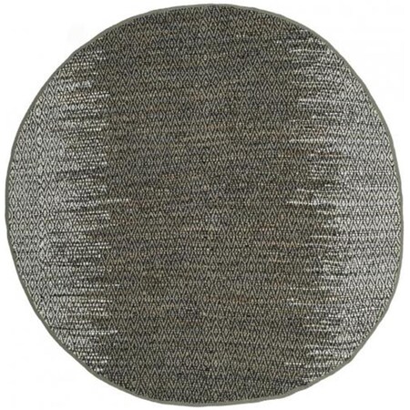 Safavieh 6 x 6 ft. Round Vintage Leather Hand Woven Rug; Light Grey & Grey VTL389A-6R